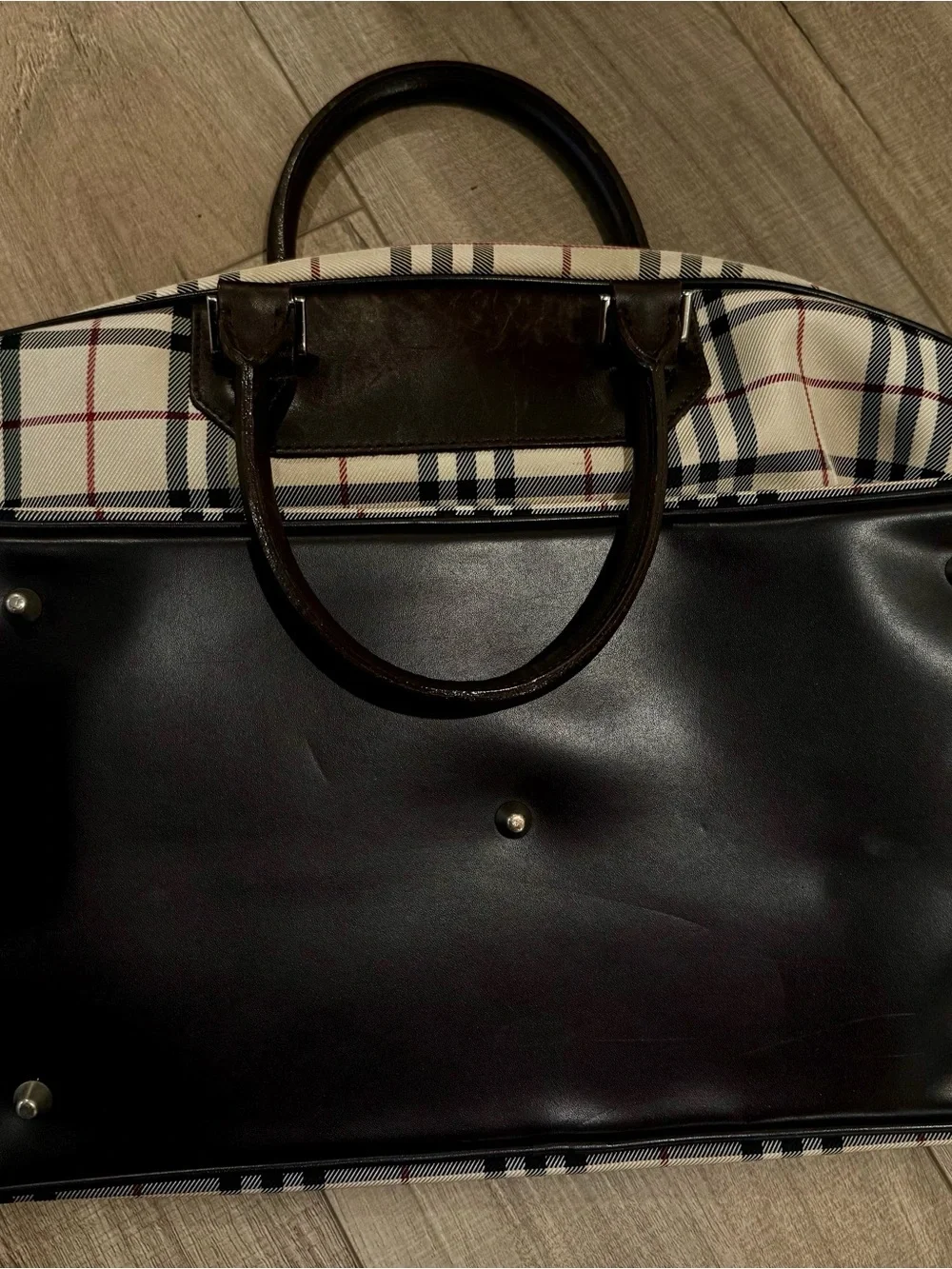 Burberry Y2K Check Nylon Bowler Medium